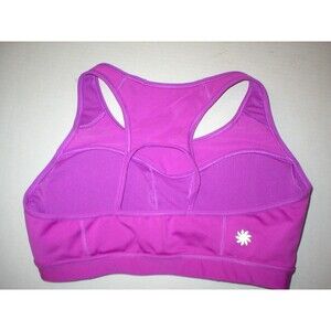 Womens Athleta Sports Bra M Hot Yoga Pilates Purple Spin Barre Running Gym Mediu